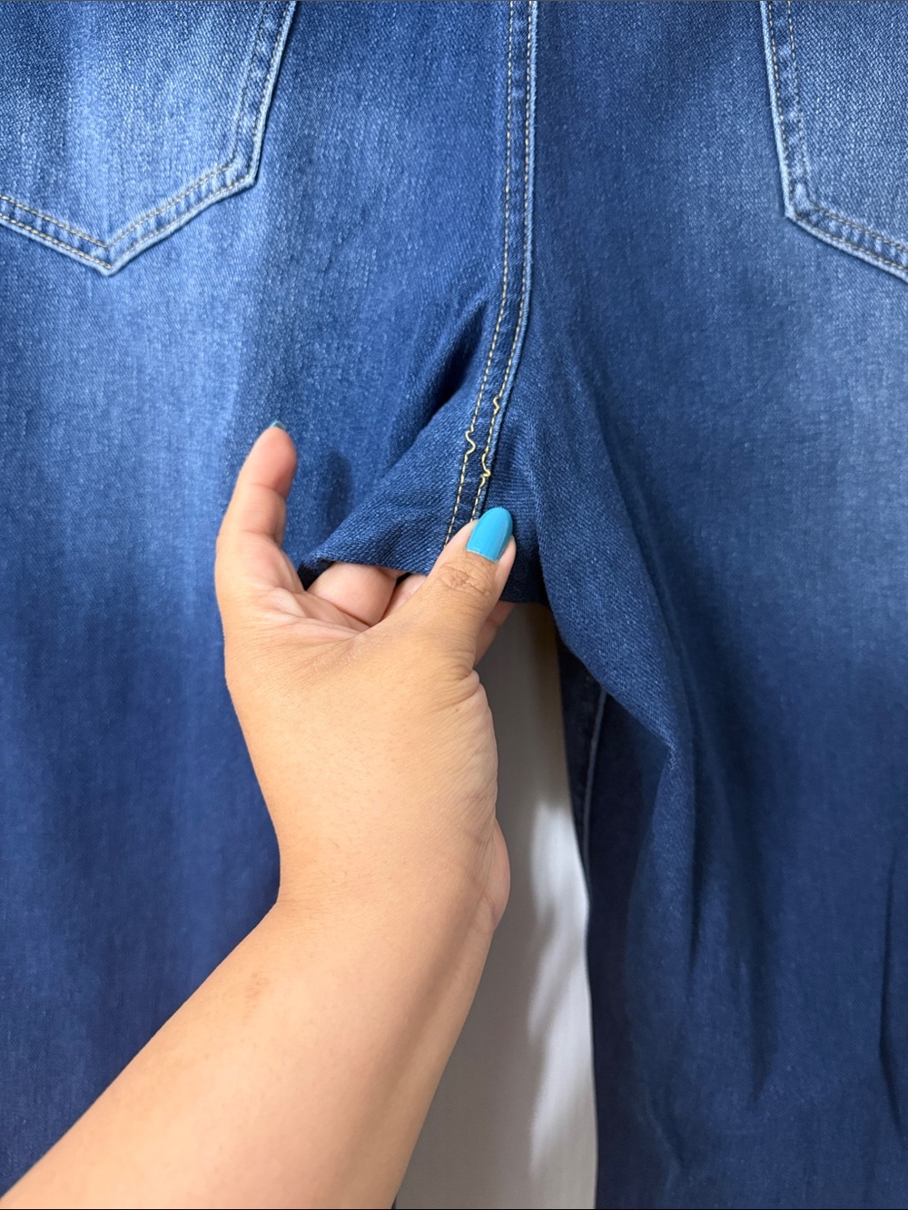 Halara Flex High Waisted Pockets Straight Leg Washed Casual Plus Size Jeans 1X - Picture 5 of 8